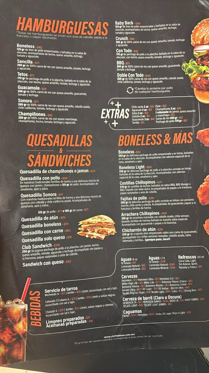 Chiltepino’S Nuevo Mexicali Menu