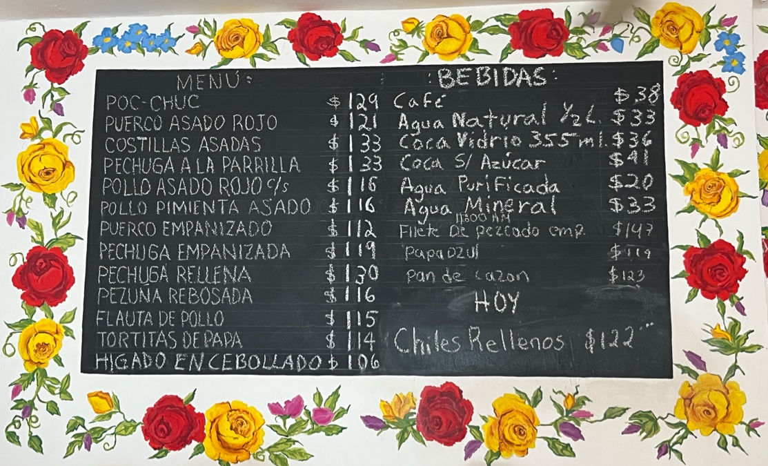 Cocina Dna.Guinelia Menu
