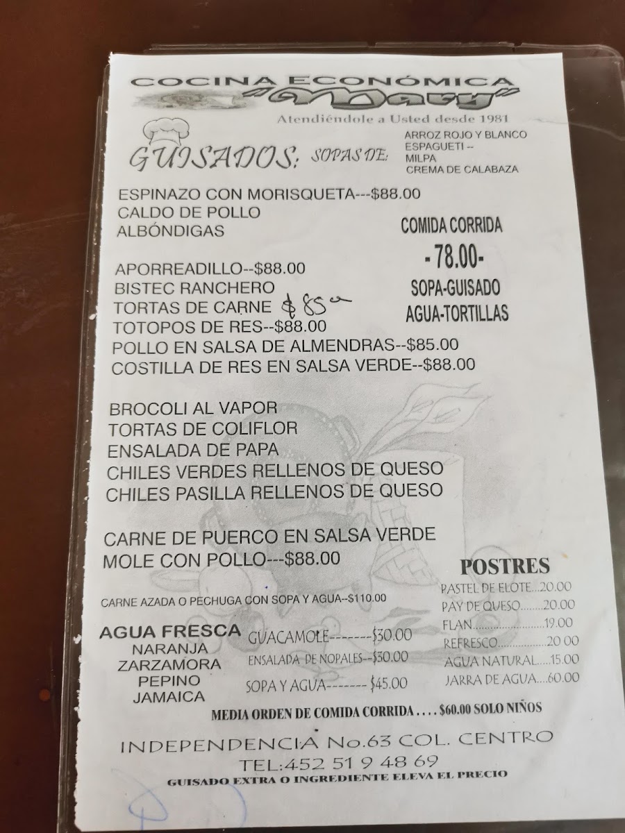 Cocina Economica Mary Menu Photo 4