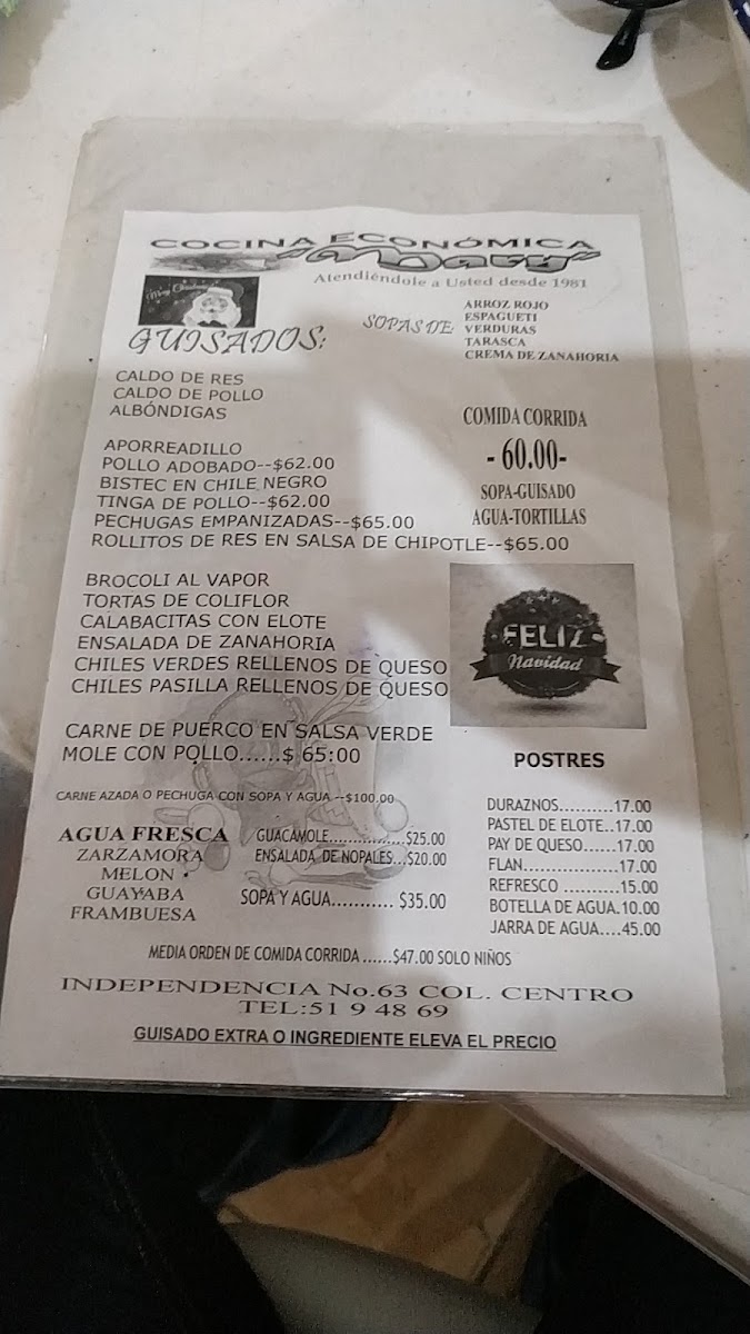 Cocina Economica Mary Menu Photo 7