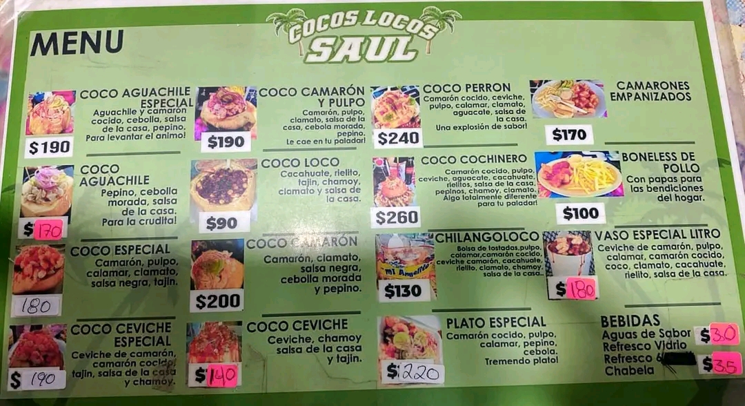 Cocos Locos Saul Menu Photo 2