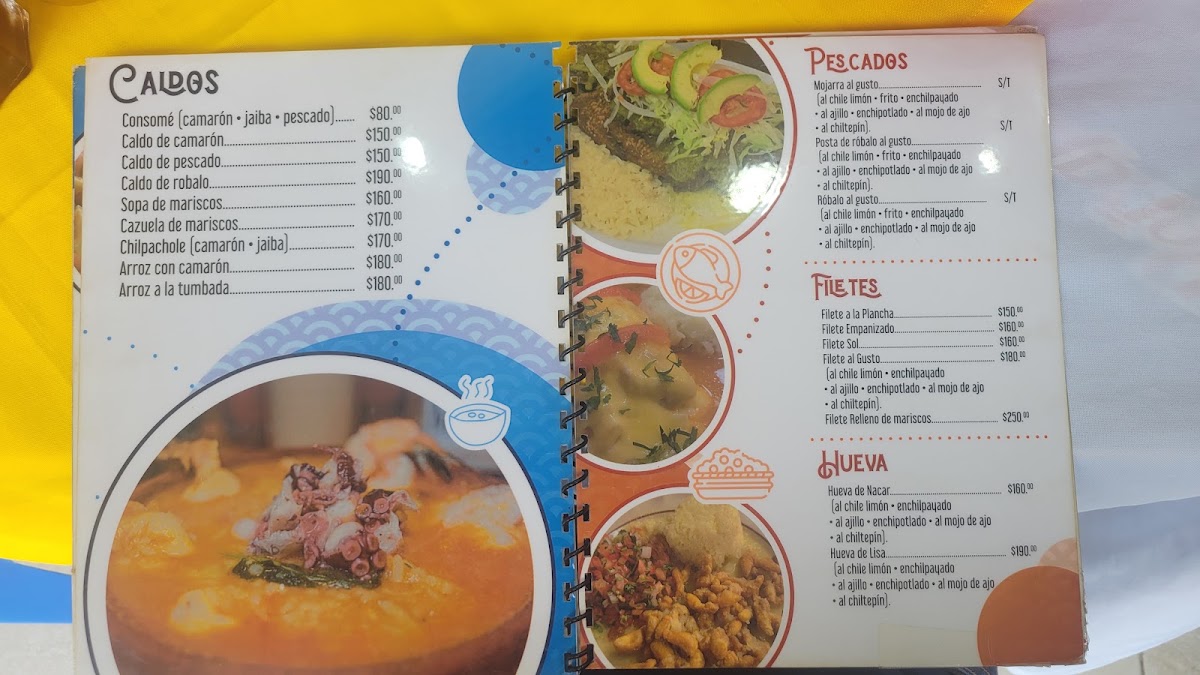 Cocteleria Y Mariscos Tono Bayon Menu