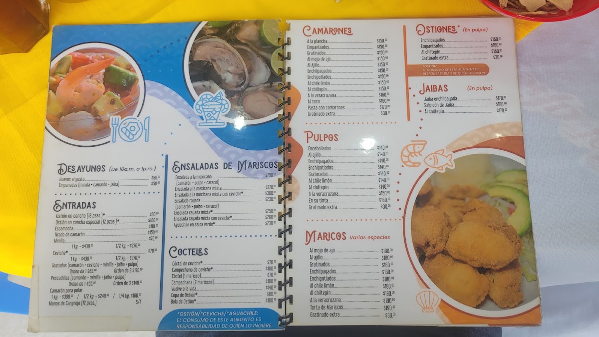 Cocteleria Y Mariscos Tono Bayon Menu Photo 2