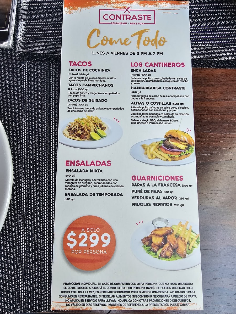Contraste Menu