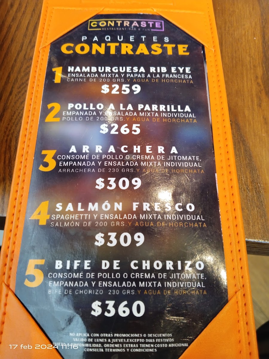 Contraste Menu Photo 5