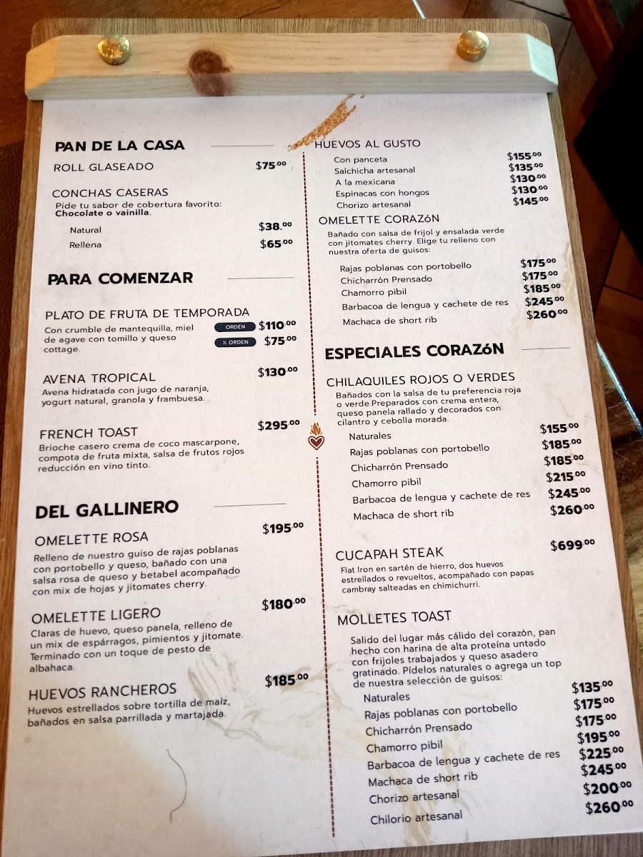 Corazon Artesano Menu Photo 7