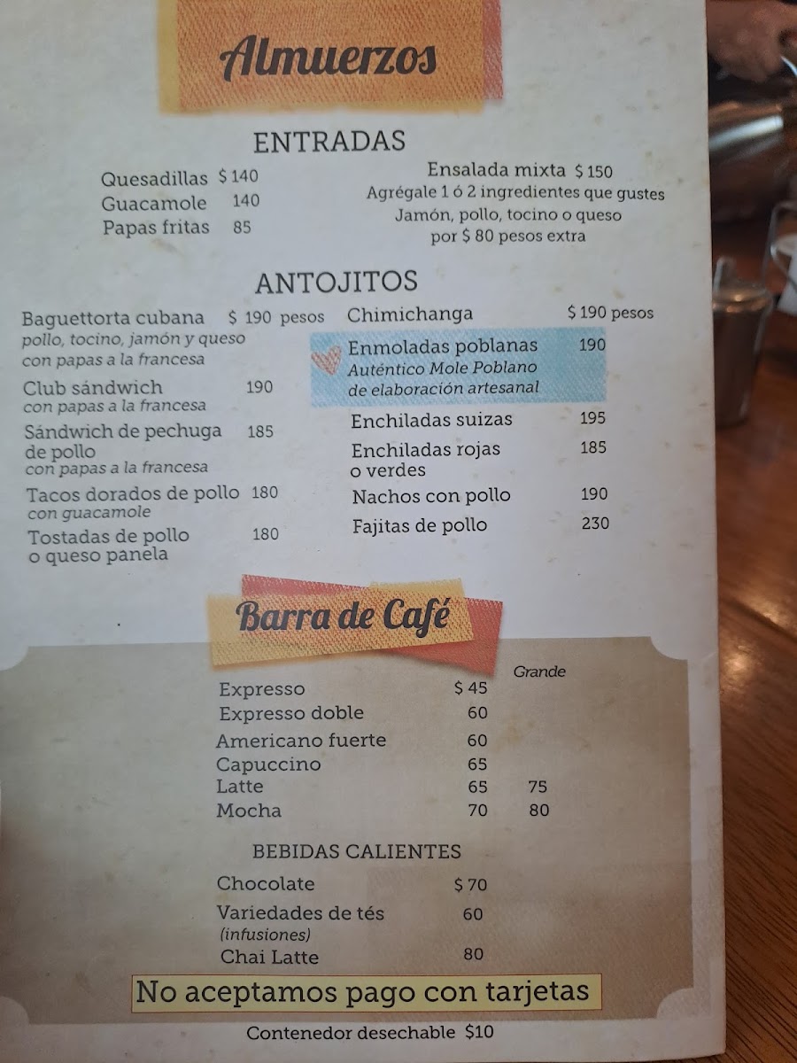 Corazón Contento Menu Photo 2