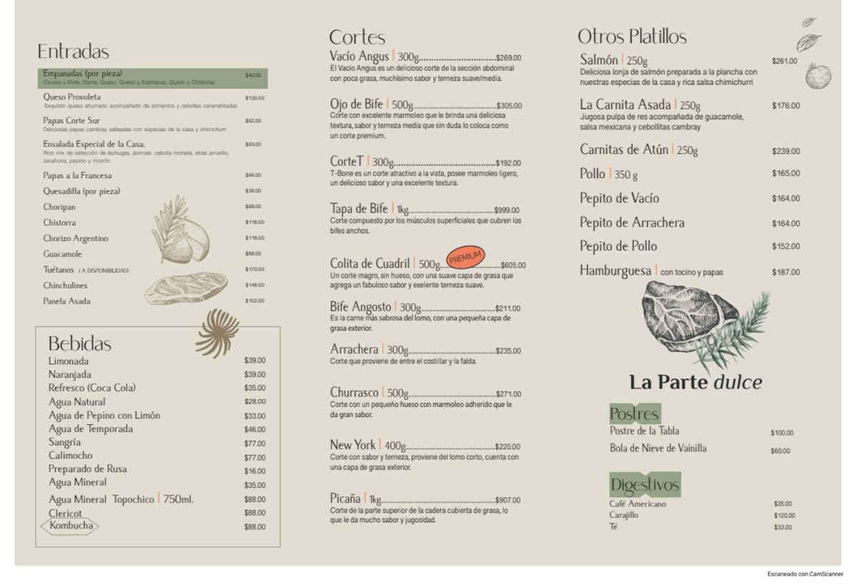 Corte Sur Parrilla Menu Photo 2