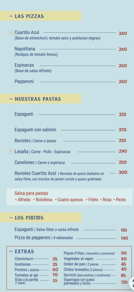 Cuartito Azul Menu Photo 2