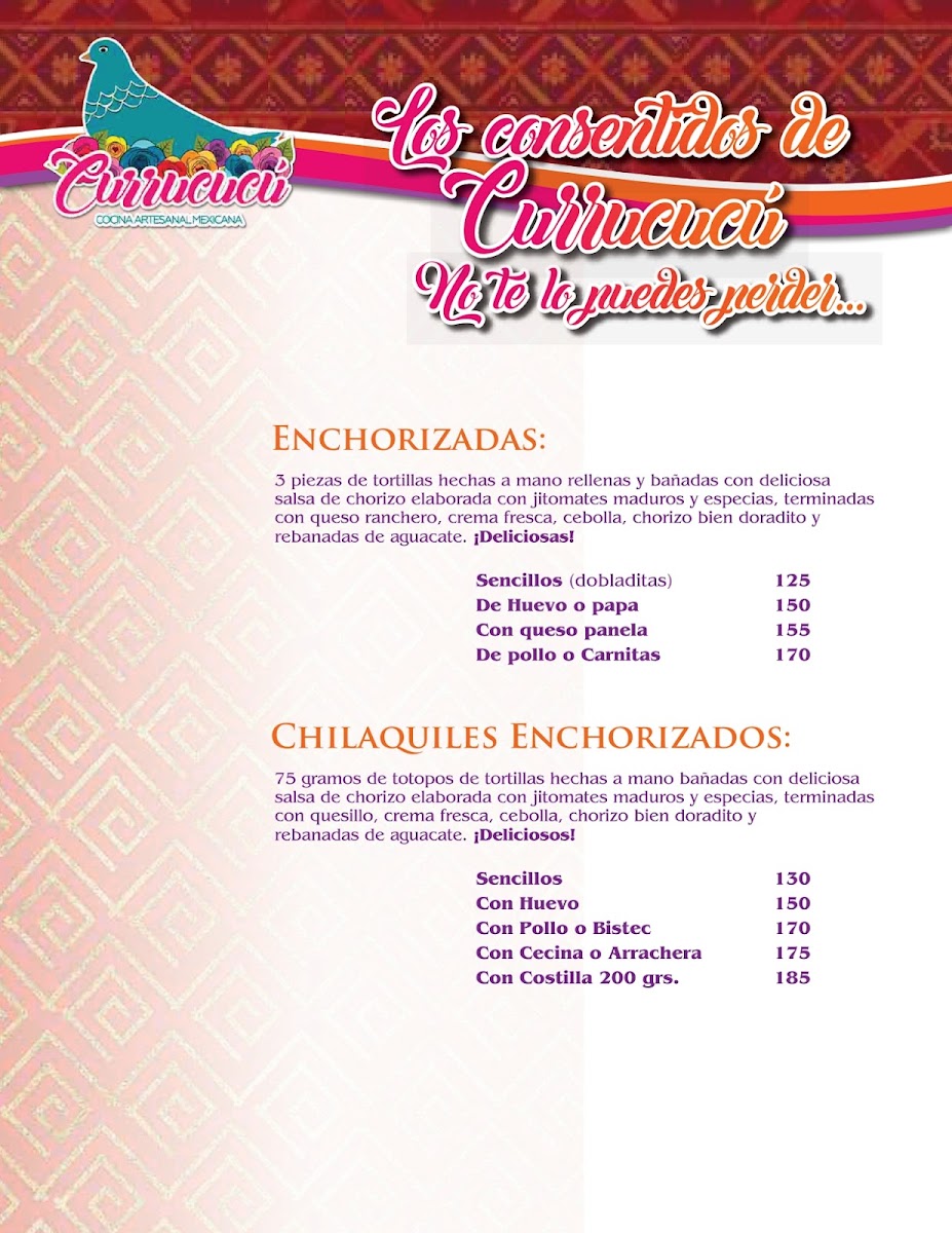 Currucucu Cocina Artesanal Mexicana Menu Photo 4