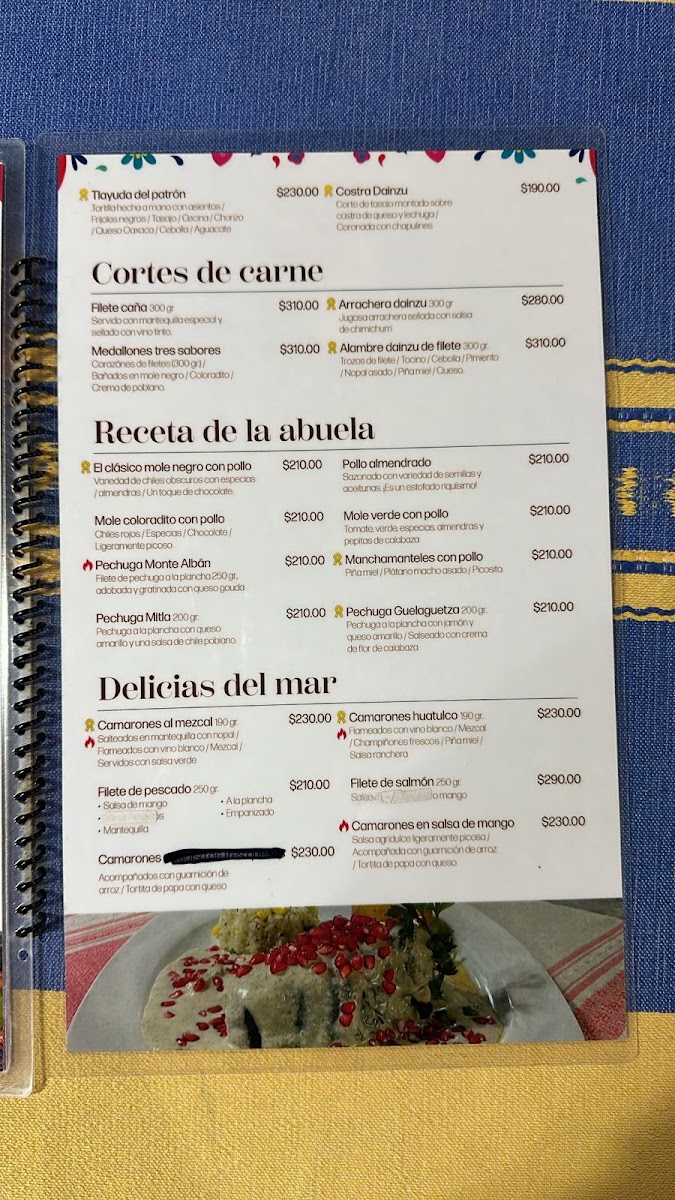 Dainzu Menu