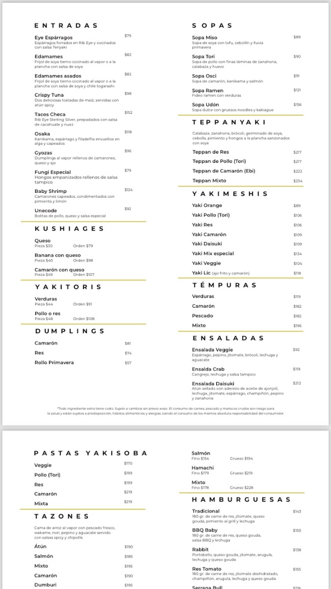 Daisuki Menu