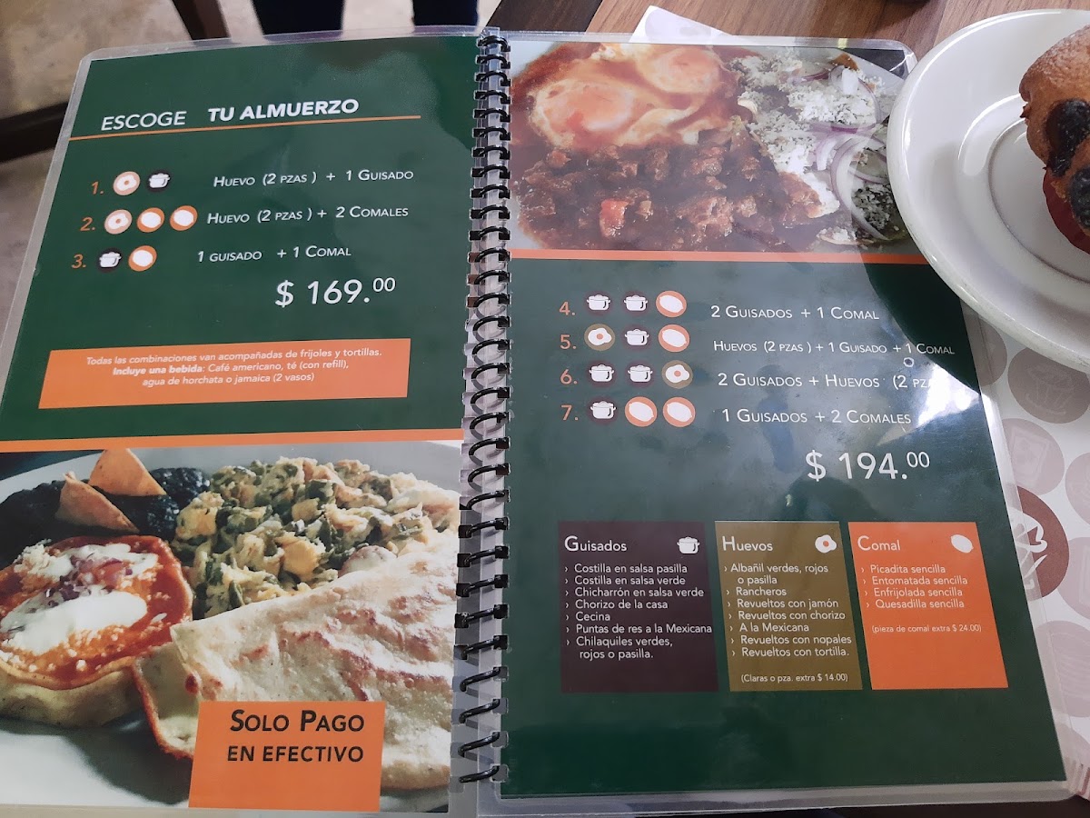 De Manana Almuerzos Menu