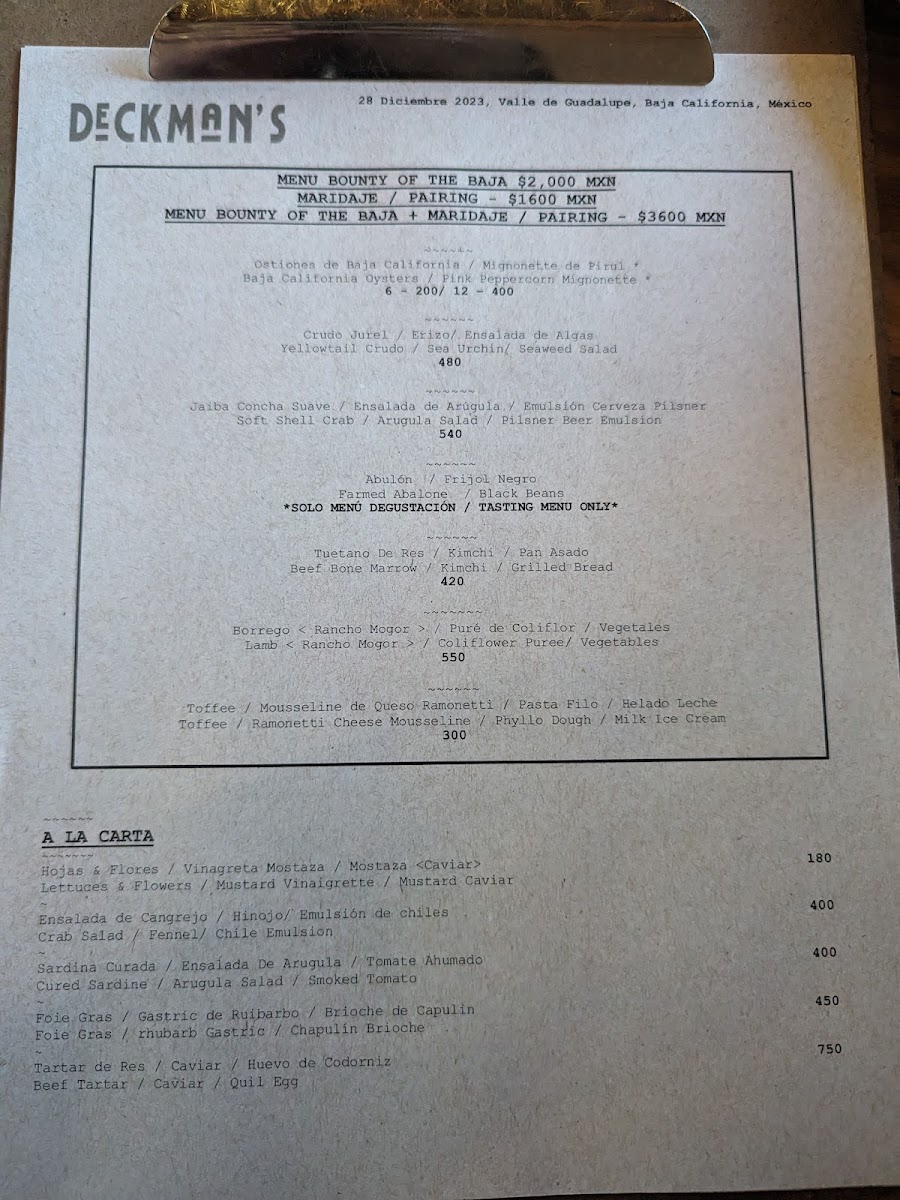 Deckman's Menu Photo 8