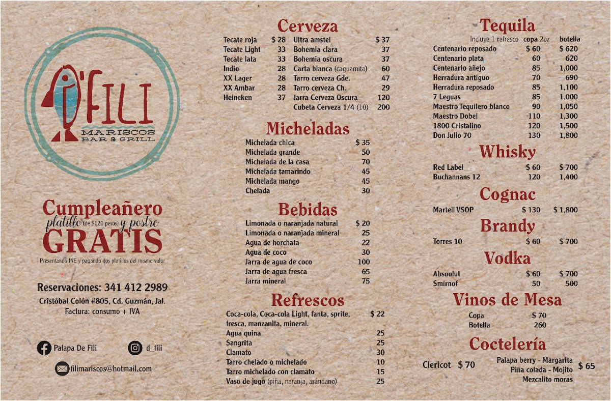 D'fili Menu
