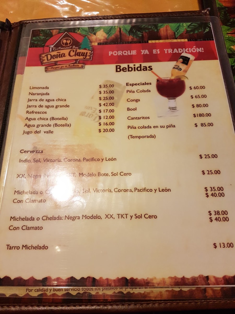 Doña Chuy Restaurant Bar Menu Photo 6