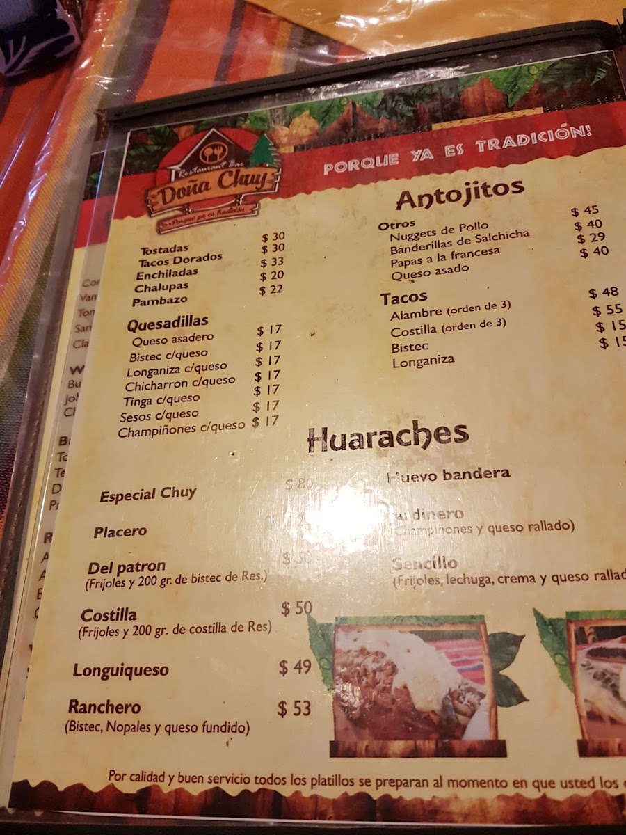 Doña Chuy Restaurant Bar Menu Photo 8