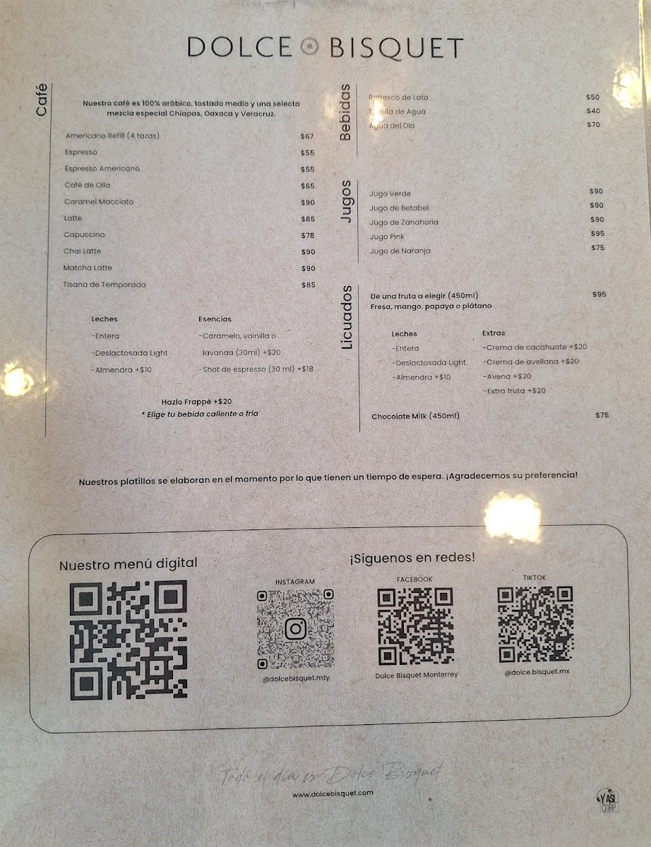 Dolce Bisquet - Paseo Tec Menu Photo 2
