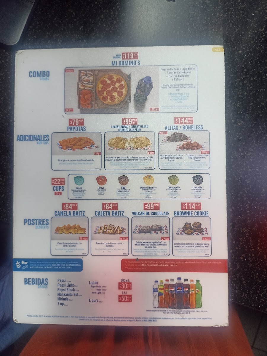 Domino's Mty Economax Menu