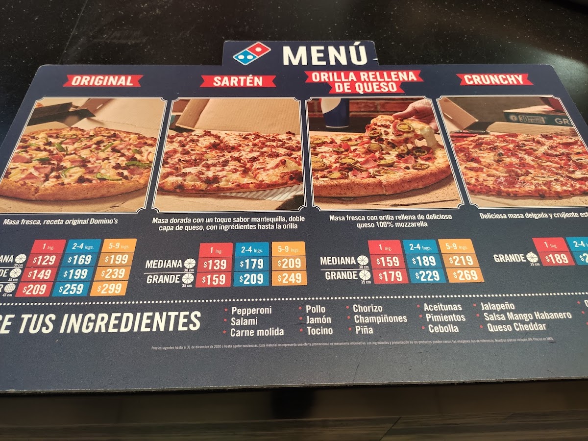 Domino's® Pizza - Sucursal Paseo Reforma Menu Photo 2
