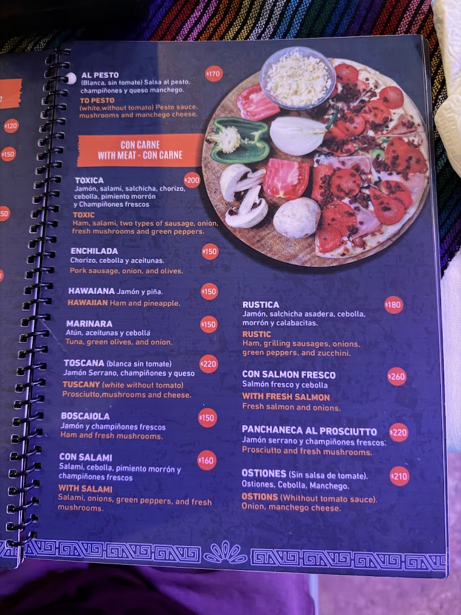 Don Mucho's Menu