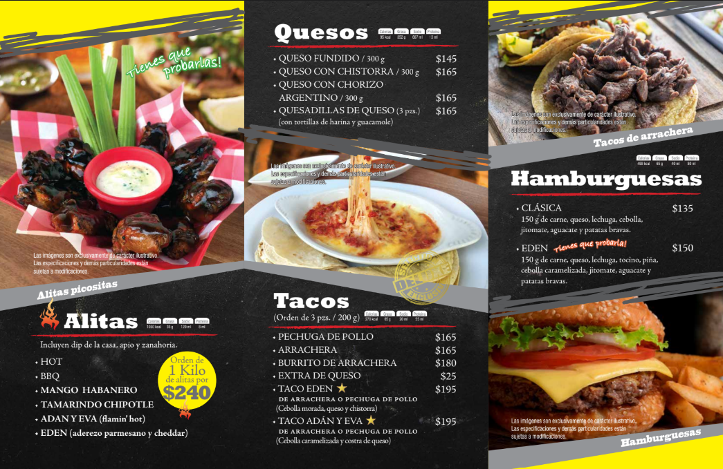 Eden Mx (Restaurante-Bar-Karaoke) Menu