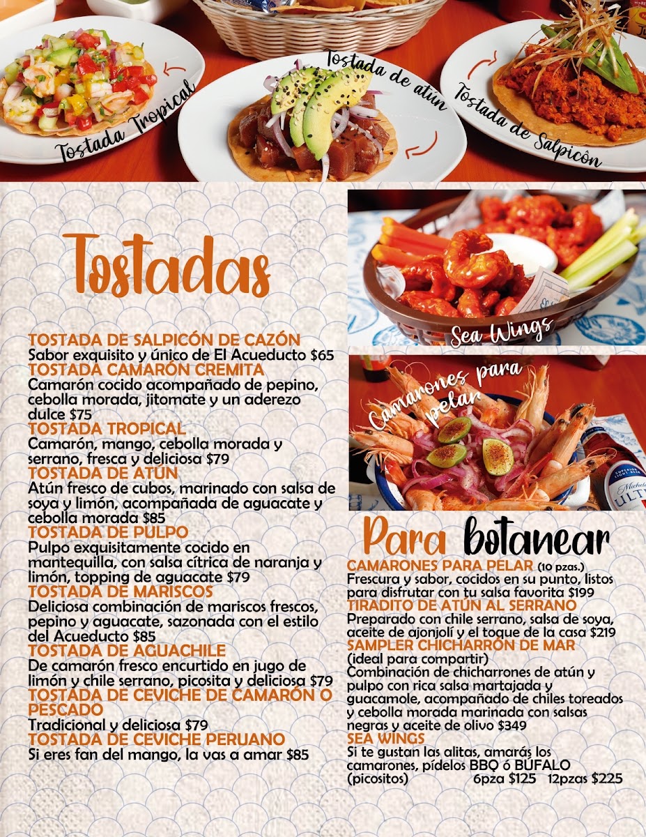 El Acueducto Mariscos Sushi Bar Menu Photo 3