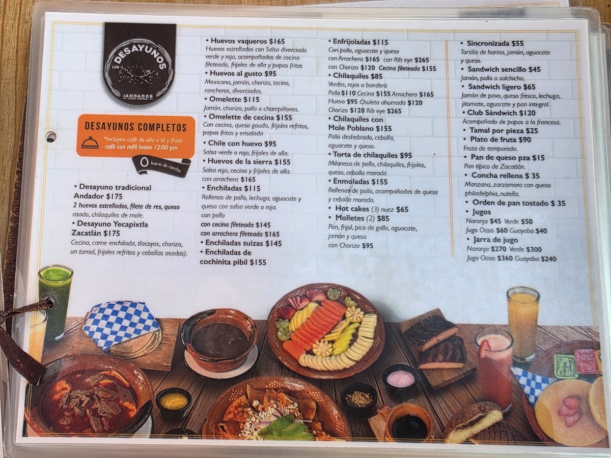 El Andador Menu Photo 5