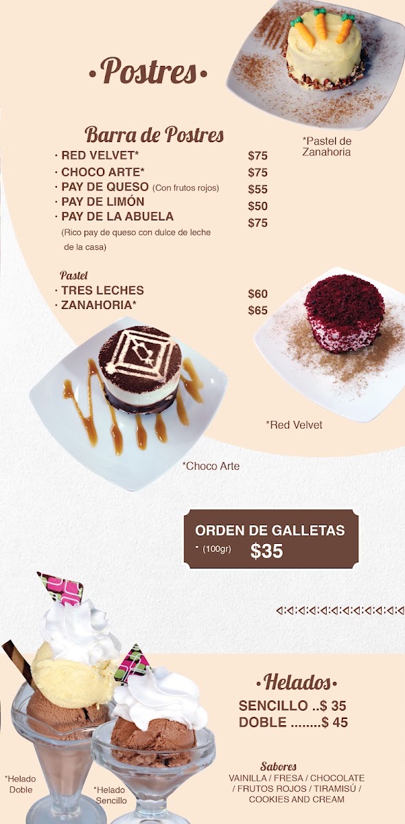 El Arte Restaurante/cafe Menu Photo 4