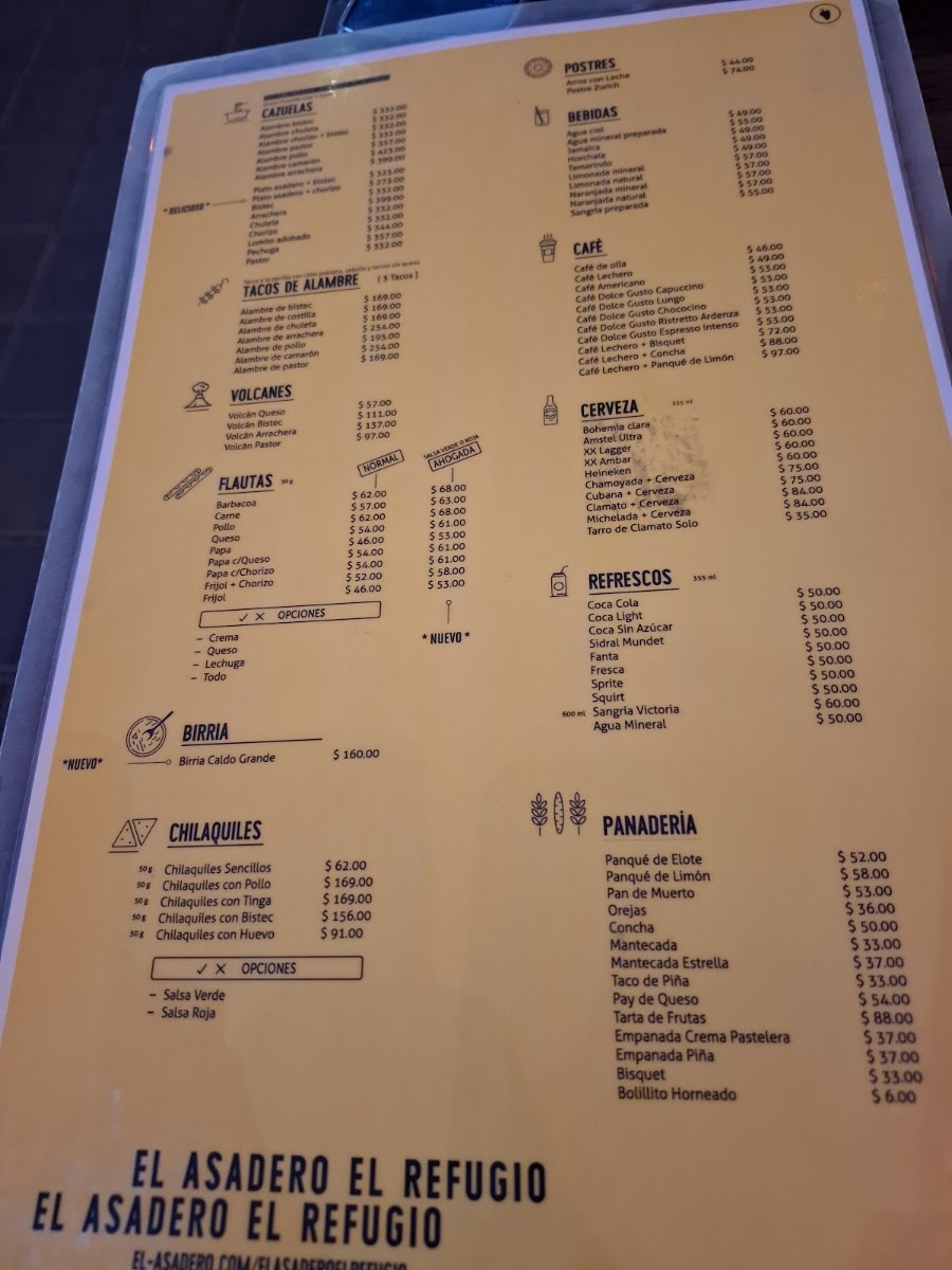 El Asadero 'refugio' Menu Photo 2