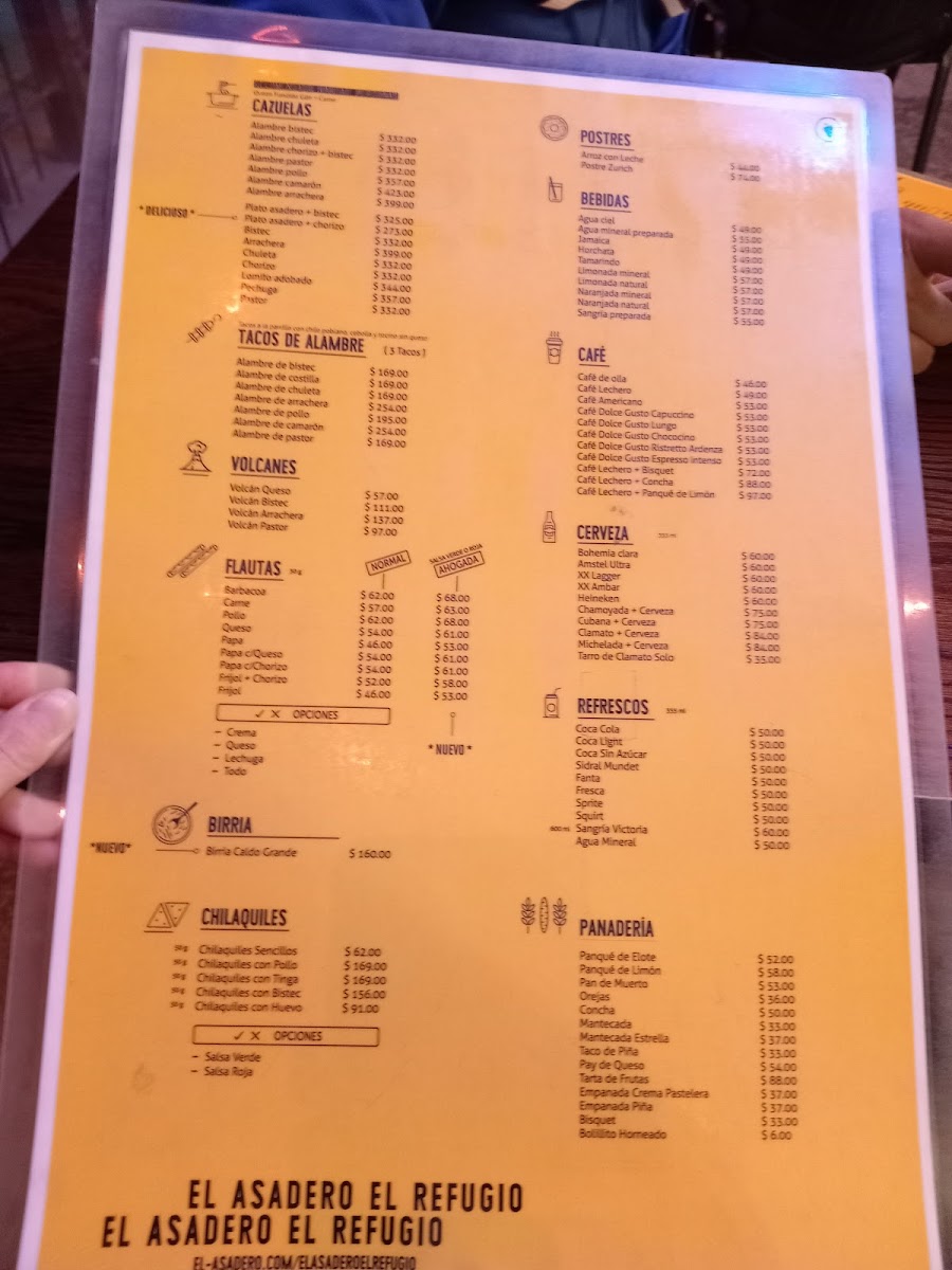 El Asadero 'refugio' Menu Photo 3