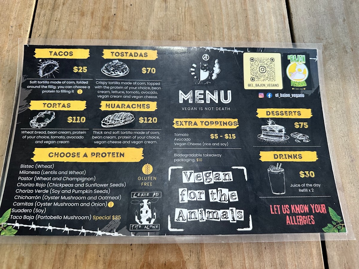 El Bajon Vegan Tacos Menu Photo 3
