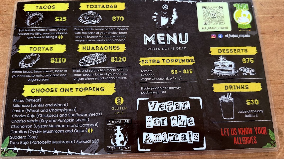 El Bajon Vegan Tacos Menu Photo 4