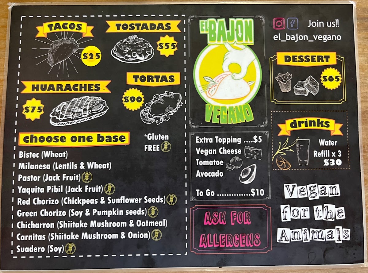 El Bajon Vegan Tacos Menu Photo 5
