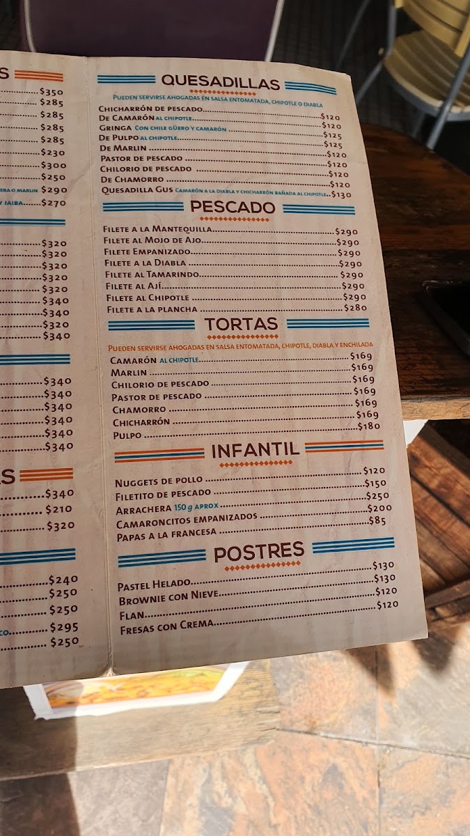 El Bichi Menu