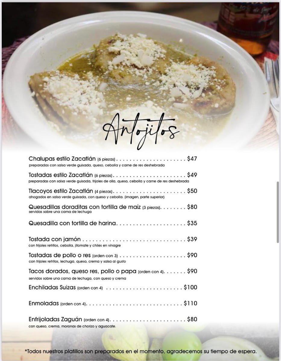 El Cafe Del Zaguan Menu Photo 4