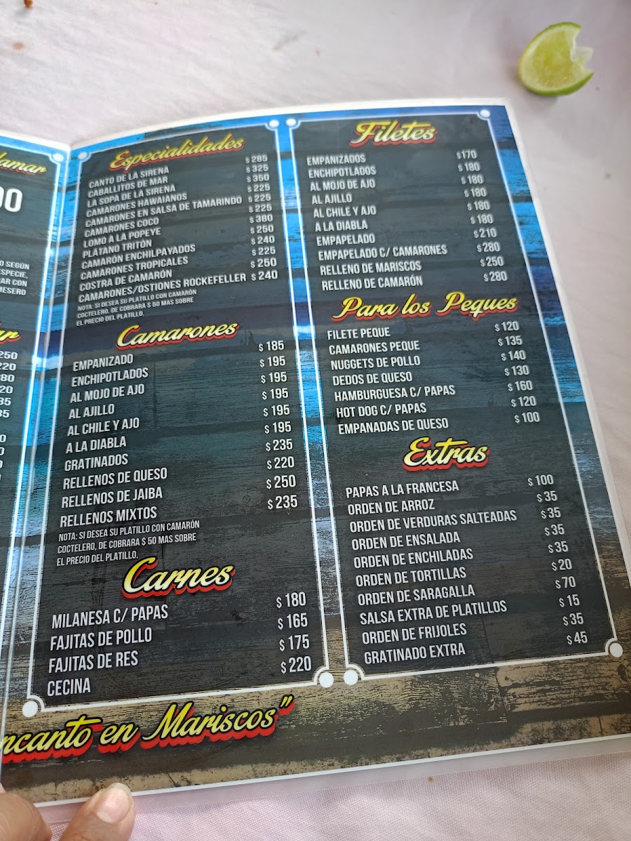 El Canto De La Sirena Menu Photo 8