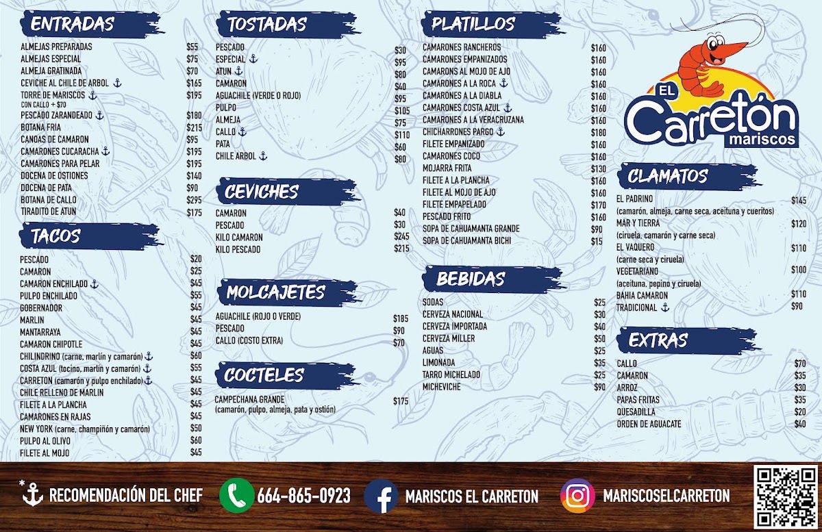 El Carretón mariscos Menu