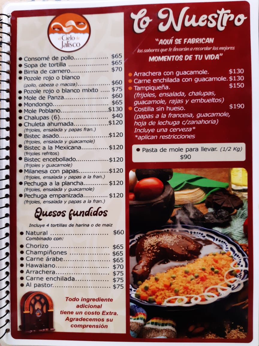 El Cielo De Jalisco Menu Photo 10