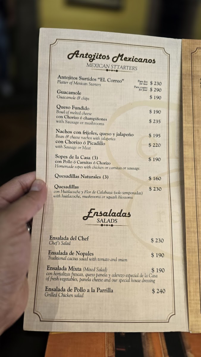 El Correo Menu Photo 3
