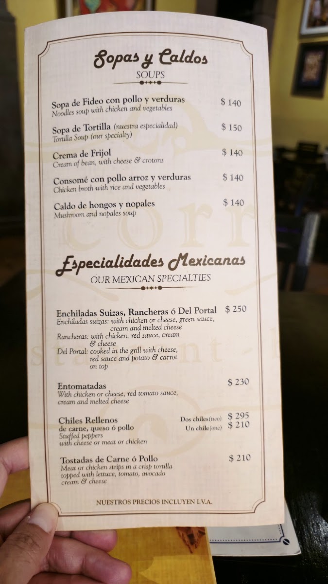 El Correo Menu Photo 4
