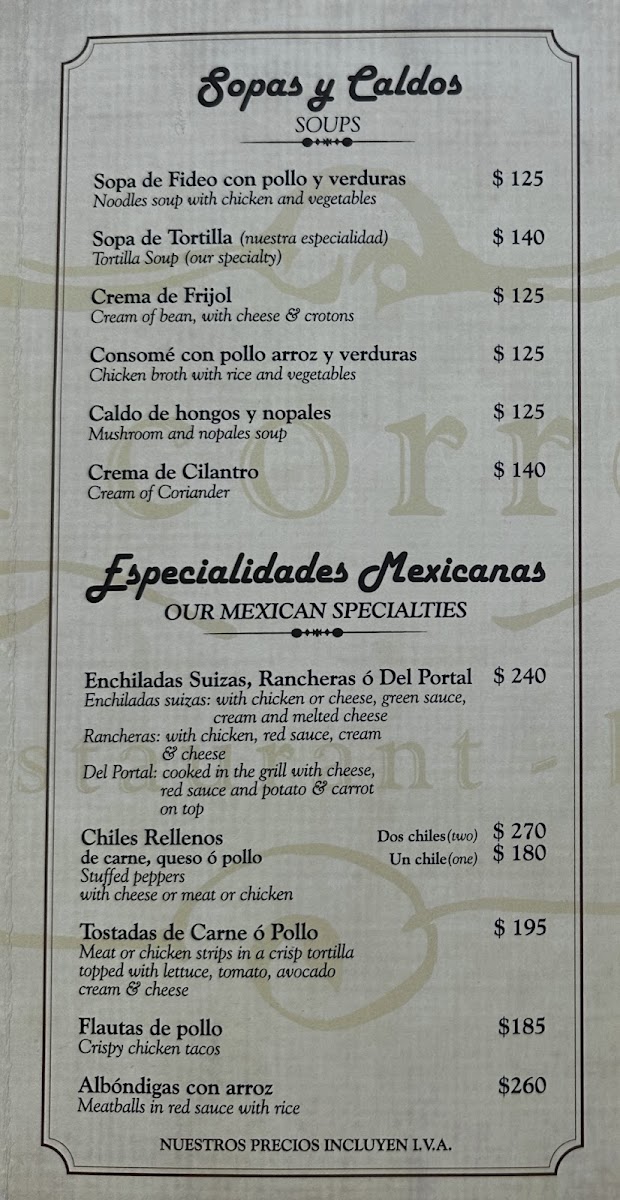 El Correo Menu Photo 7