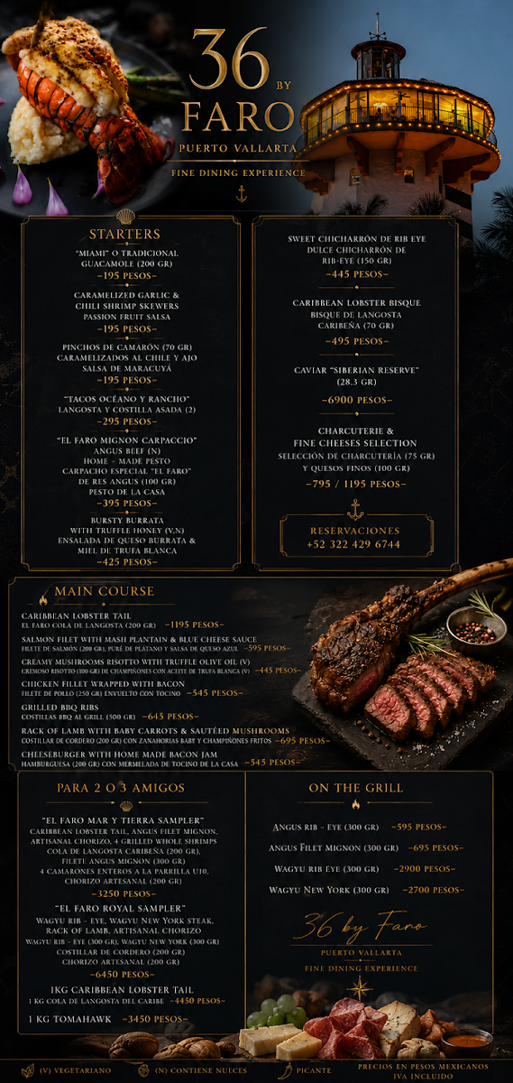 El Faro Marina Vallarta Menu