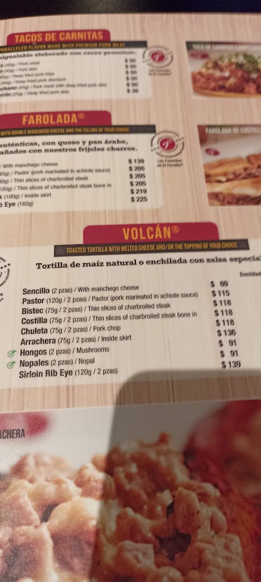 El Farolito Prolongacion Bosques Menu Photo 3