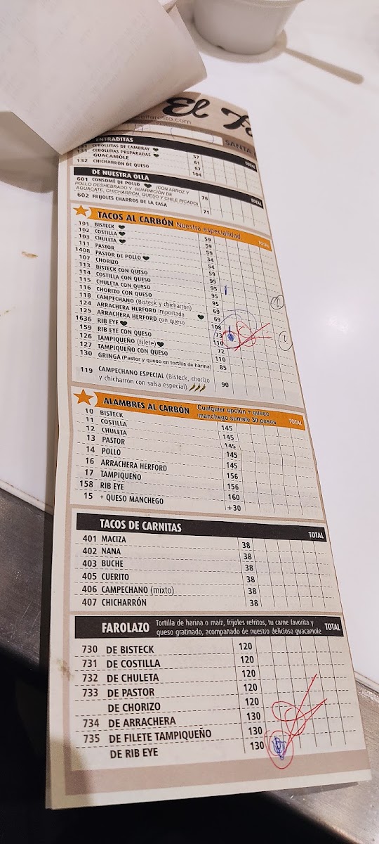 El Farolito Menu Photo 3