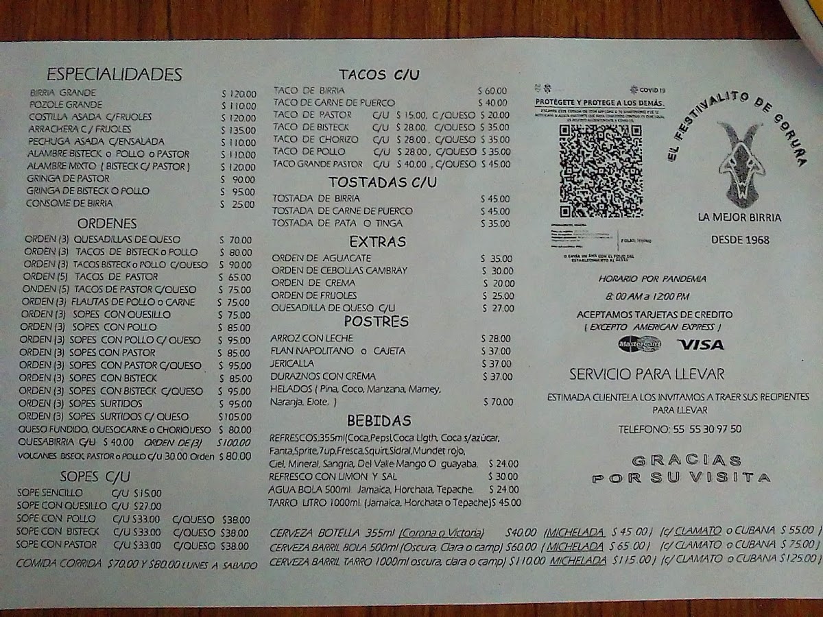 El Festivalito De Coruna Menu Photo 2