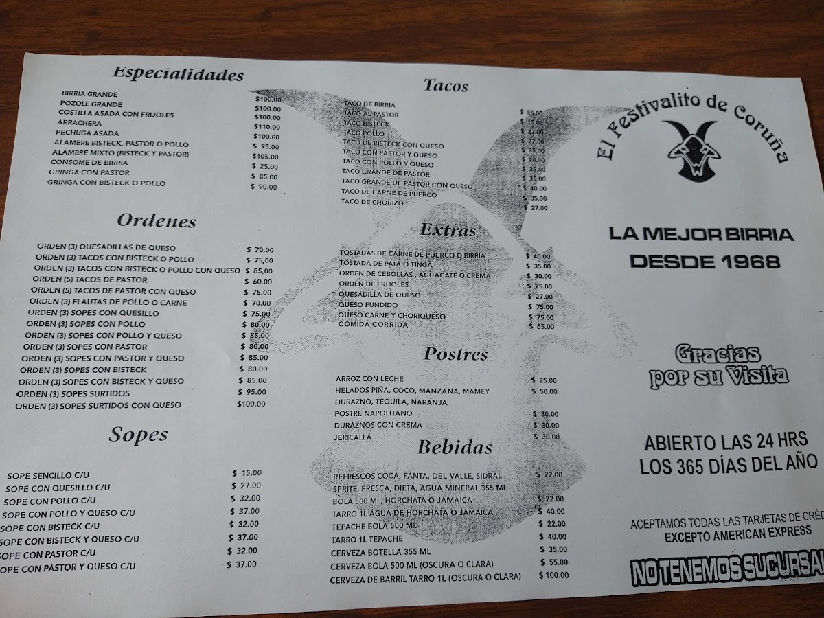 El Festivalito De Coruna Menu Photo 4