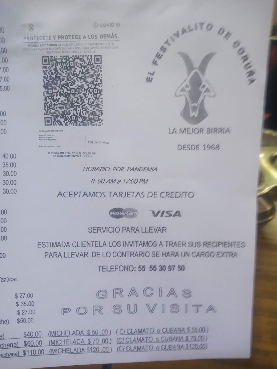 El Festivalito De Coruna Menu Photo 9