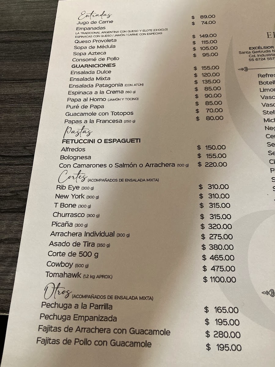 El Fogon Y La Lena Misterios Menu Photo 2