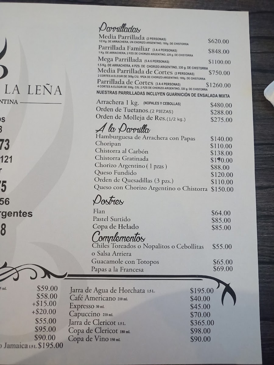 El Fogon Y La Lena Misterios Menu Photo 3